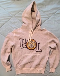 Polo Ralph Lauren Hoodie Mens Small Tiger Patch 1967 Pullover Sweatshirt Gray - Picture 1 of 7