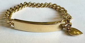 Vintage Speidel USA goldfarbenes Finish ID-Armband - 6,5 Zoll - Bild 1 von 6