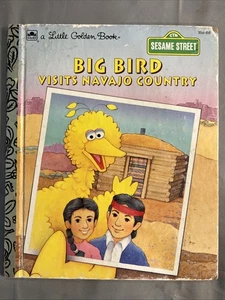 Vintage A Little Golden Book Sesame Street Big Bird Visits Navajo Country #3626 - Picture 1 of 6