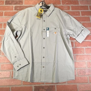 Carhartt Force Sun Defender Patina Relaxed Lightweight Long Sleeve Shirt Mens L - Picture 1 of 16