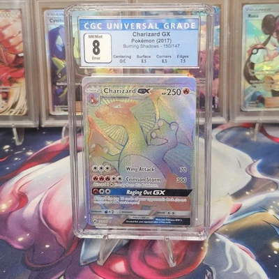 MISPRINT Miscut Rainbow Charizard GX 150 / 147 Burning Shadows Off Center Rare - Image 1 of 2