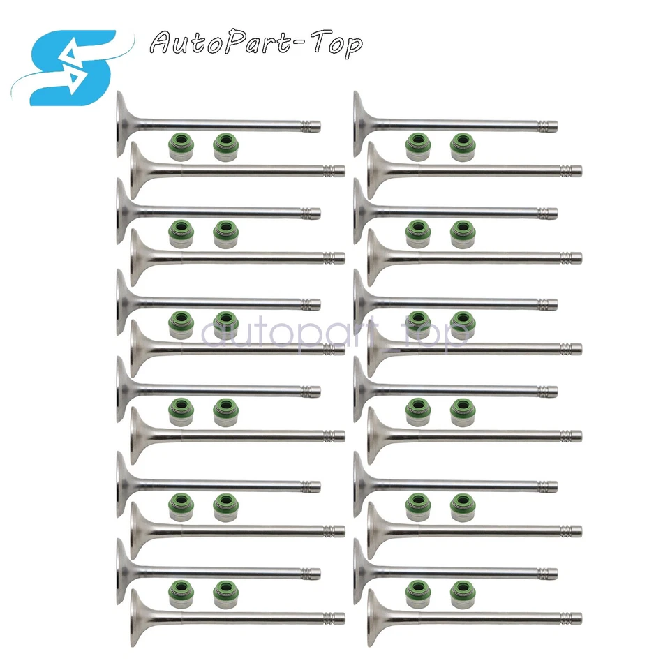 Compatível com VW Audi A4 S4 S5 A6 A7 A8 Q5 Q7 05 06-17 18 24x conjunto de válvulas de admissão e escape - Imagem 1 de 4