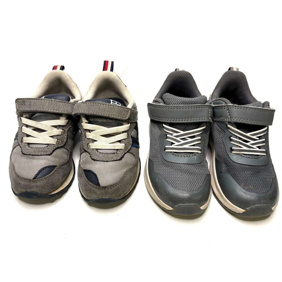 Zapatos Tommy Hilfiger & Athletic Works para niños pequeños talla 8 grises usados Foto 1 de 4