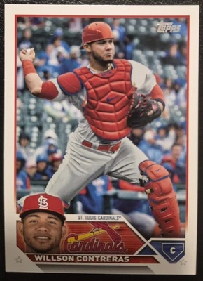 WILLSON CONTRERAS 258/300 PARALLEL 2023 Topps Series 2 #417 CARDINALS  - Image 1 of 3