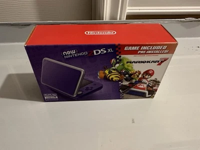 Nintendo 2DS XL Handheld Console with Mario Kart 7 Black/purple System - NEW! - Image 1 of 3