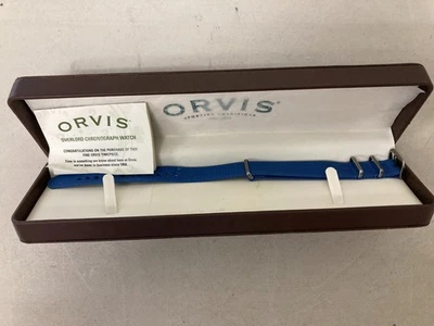 Correa de reloj Orvis azul 8 mm poliéster nueva en caja Foto 1 de 4