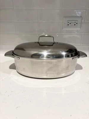 Vintage Revere Ware Stainless Steel Covered Oval Roaster Rare - Image 1 of 4
