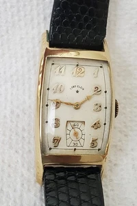 Vintage Lord Elgin Curved 21 Jewels Cal. 559 14k Gold F USA made Men's Watch. - Picture 1 of 20