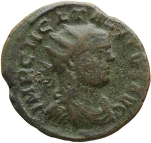 026. Roman Bronze Coin. TACITUS, Antoninianus. Lugdunum. Felicitas. aVF/F - Picture 1 of 2