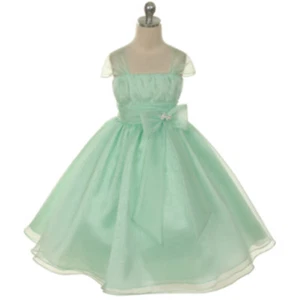 NEUWERTIG Größe 6 weich Kristall Organza Blumenmädchen Kleid Geburtstag Konzert formell Party - Bild 1 von 4