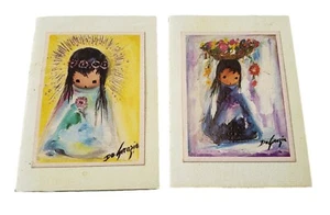 DeGrazia Prints Bridge? Score Card Booklets Madonna Saint & Woman W/Flowers  - Picture 1 of 9