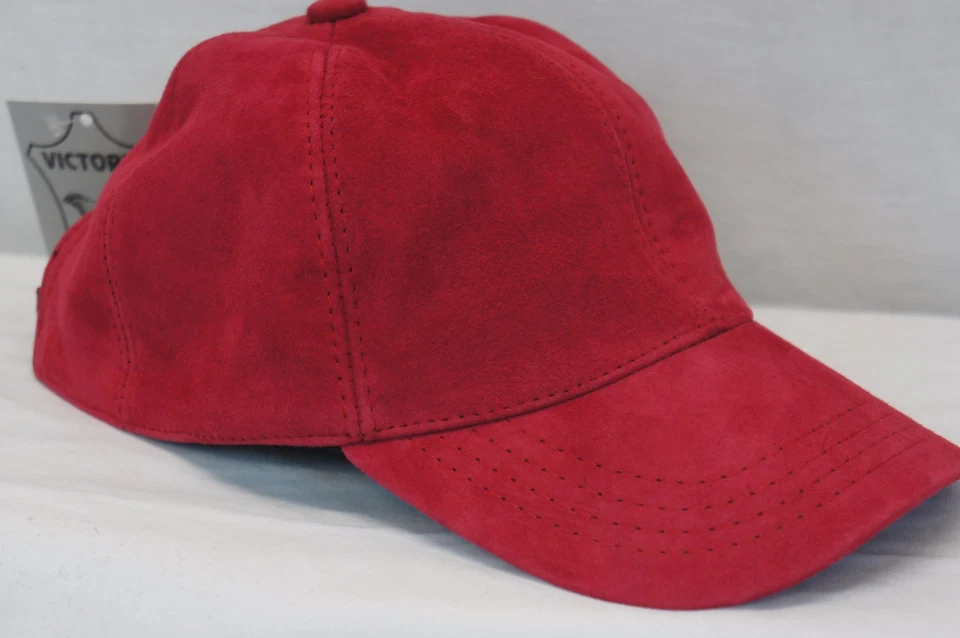 100% REAL GENUINE LAMBSKIN SUEDE LEATHER Baseball Cap Hat Sport Visor 36 COLORS - Image 1 of 4