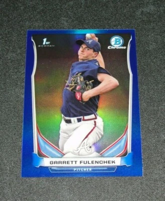 2014 Bowman Chrome GARRETT FULENCHEK #127 Mini Blue Refractor/20 Atlanta BRAVES - Image 1 of 2
