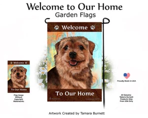 Bandera de jardín de bienvenida - Grizzle Norfolk Terrier 092A - Imagen 1 de 1