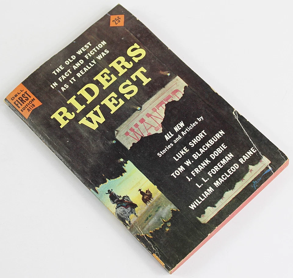 RIDERS WEST Dell First Edition #A110 1956 Western PB Luke Short J F Dobie plus - Image 1 of 2