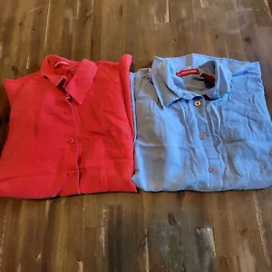 Vintage Gloria Vanderbilt Leinenhemd mit Knopfleiste 2 Stück Größe Large und XL - Bild 1 von 8