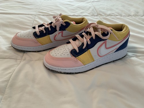 Scarpe da ginnastica Nike Air Jordan 1 Low SE 5 Y giovani DV1323 100 tela multicolore