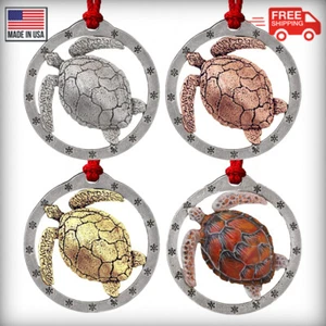 Adorno de árbol de Navidad tortuga marina Creative Pewter Designs, A158OR - Imagen 1 de 6