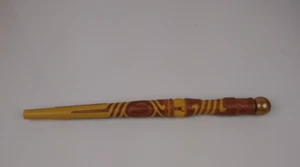 Great Wolf Lodge Magic Quest Wand Tan Wood Look With Gold Round Top - Picture 1 of 6