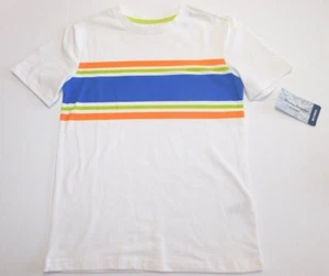Tommy Bahama Boys T-shirt White Multicolor Size S/5-6 Cotton Spandex Striped New - Picture 1 of 3