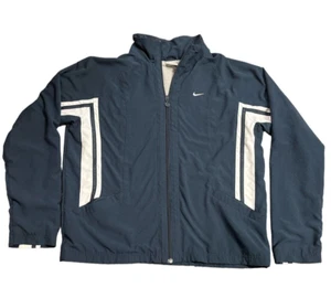 Nike Zip Up Jacket Wind Breaker Blue size Large (12-14) - Picture 1 of 5