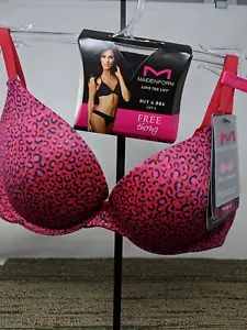 Maidenform Women's Size 34B Love the Lift Demi Push Up Bra Wire 09729 Q1T Thong - Picture 1 of 9