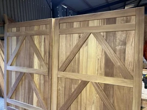 Hardwood Garage Doors Iroko Or Sapele New Good Quality Design The Workshop Door - Picture 1 of 6