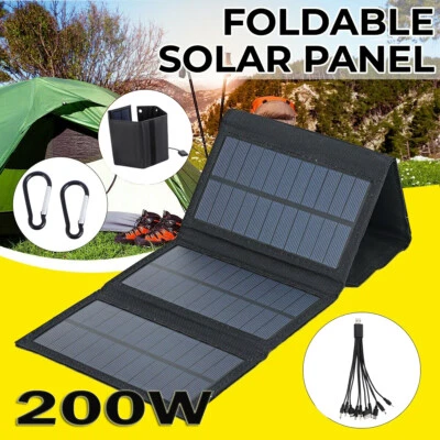 Portable Solar Panel Solar Generator Power Station Camping USB Solar Power Bank - image 1 of 4