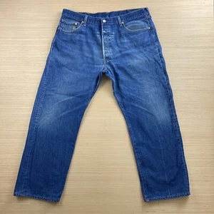 Levis 501xx Jeans Herren 38x30 Blau Denim Button Fly Straight Leg Relaxed Work Y2K - Bild 1 von 14