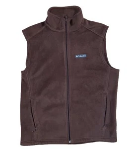 Columbia Weste Herren Gr. M Fleece weinrot rot Full Zip Wandern Outdoor Classic Logo - Bild 1 von 7