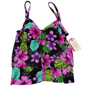 St John's Bay Tummy Control Tankini Size 10 Swimwear Beach Floral $48 - Picture 1 of 8