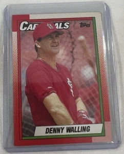 Tarjeta de béisbol Denny Walling 1990 Topps Tiffany #462 Cardenales de San Luis - Imagen 1 de 2