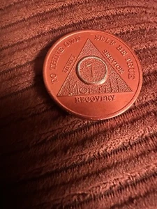 AA Aluminum Alcoholics Anonymous 1 Month Recovery Sobriety Chip Coin Token - Picture 1 of 2