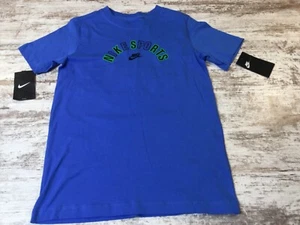 NWT Nike Boy's Sportswear Blue/Green/Black T-Shirt  Size Large CV2156-402 - Picture 1 of 4
