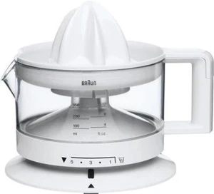 Braun Electric Citrus Press With Pulp Control Automatic Start & Stop 350ml White - Picture 1 of 7