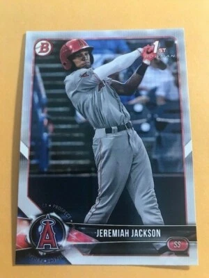 2018 BOWMAN 1ST RC JEREMIAH JACKSON ANGELS FIRST ROOKIE DRAFT (QTY) Z769 - Image 1 of 2