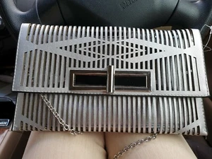 SHEIKE Clutch Cutout Silver Chain Evening Bag New!! - Picture 1 of 3