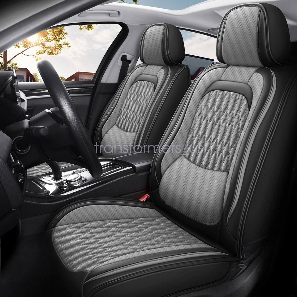 For Dodge Ram 1500 2500 2009-2025 5Seat Covers Front & Rear 5Sits Full Set Gray - Image 1 of 4