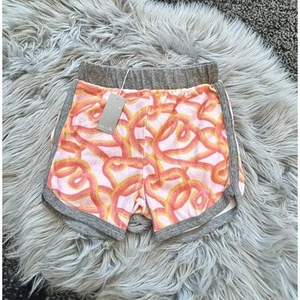Miki Miette Girls Plush Loop Terry Cotton Shorts W/colorful Swirls Size 7 ($36) - Picture 1 of 2