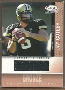 2006 SAGE Game Exclusive Oversized Jerseys Bronze #SJ4 Jay Cutler Jersey FB - Picture 1 of 1