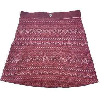 Falda Kuhl Adriana para mujer 6196 pequeña púrpura tejida Fair Isle ropa deportiva elástica Foto 1 de 4