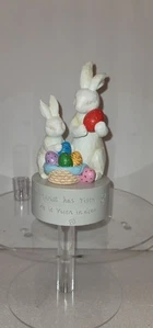 AIDLNS Easter Bunny Music Box Figurine, Easter Rabbit with Eggs Musical Sculp... - Picture 1 of 7
