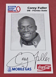 Corey Fuller RC 1995 Senior Bowl Florida State Rookie Minnesota Vikings Browns - Imagen 1 de 2