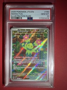 2025 Pokemon JTG En-Journey Together Illustration Rare #160 Maractus PSA 10 - Bild 1 von 2