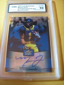 MARVIN JONES CAL BENGALS 2012 HOJA METAL DRAFT AUTOMÁTICO NOVATO RC # 17/25 GRADO 10 - Imagen 1 de 1