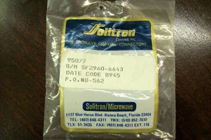 SOLITRON SF2960-6643 SMA F Rt ANGLE 2 HOLE FLANGE - Picture 1 of 2