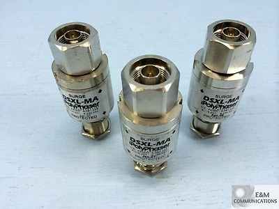 LOT OF 3 DSXL-MA POLYPHASER INLINE EMP LIGHTNING SURGE FILTER 700MHz TO 2.7GHz - Image 1 of 3