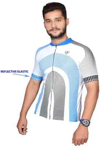 Camiseta deportiva de ciclismo de media manga para hombre - transpirable, ajuste para carreras, top de ciclismo al aire libre - Imagen 1 de 5