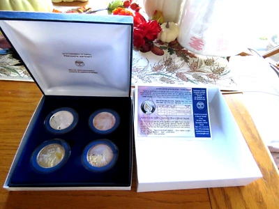 Mothers In the Bible Set of four silver medals Sara Rebecca Rachel Leah D8 - Image 1 of 3