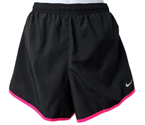 Nike Dri Fit Running Shorts L Tempo Swoosh Logo Athletic Black Pink Beach Cruise - Picture 1 of 11